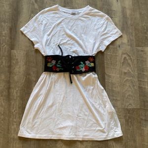 Bershka dress with lace up belt